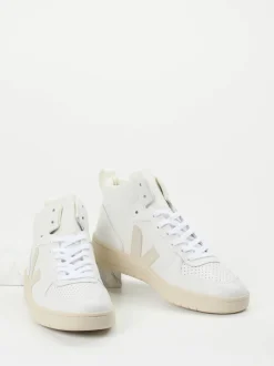 VEJA – High-Top Sneaker aus Leder in Weiß