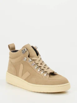 VEJA – Mid-Top-Sneaker aus Veloursleder beige