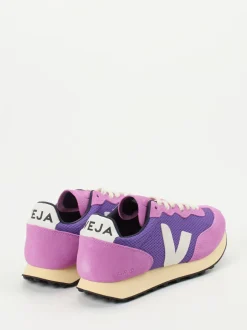 Veja – Retro-Sneaker aus Hexamesh und Veloursleder Violett