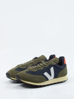 Veja – Retro-Sneaker aus Mesh und Veloursleder blau