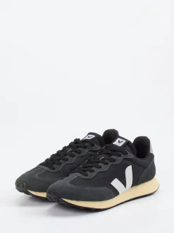 VEJA – Retro-Sneaker aus Mesh und Veloursleder Schwarz