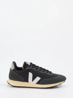 VEJA – Retro-Sneaker aus Mesh und Veloursleder Schwarz
