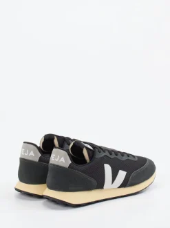 VEJA – Retro-Sneaker aus Mesh und Veloursleder Schwarz