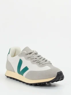 VEJA – Retro-Sneaker aus Mesh und Veloursleder Offwhite