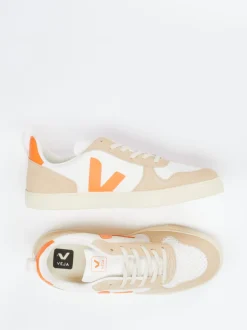 VEJA – Sneaker aus Kalbleder und Veloursleder Beige