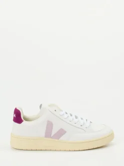 VEJA – Sneaker aus Leder in Weiß mit Pastelllogo