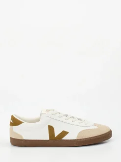 VEJA – Sneaker aus Leder mit Veloursdetails Weiß