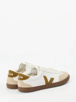 VEJA – Sneaker aus Leder mit Veloursdetails Weiß