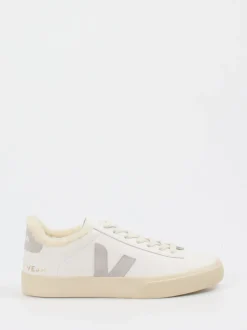 Veja – Sneaker aus Leder mit Wollfutter cremeweiß