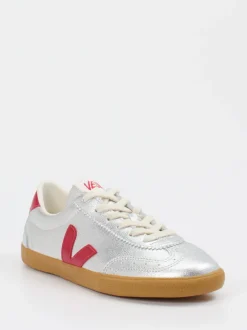 VEJA – Sneaker aus Leder silberfarben
