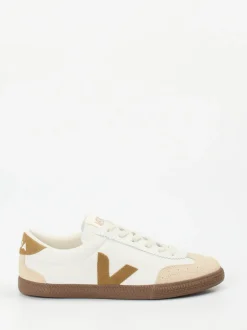 VEJA – Sneaker aus Leder und Velours in Creme