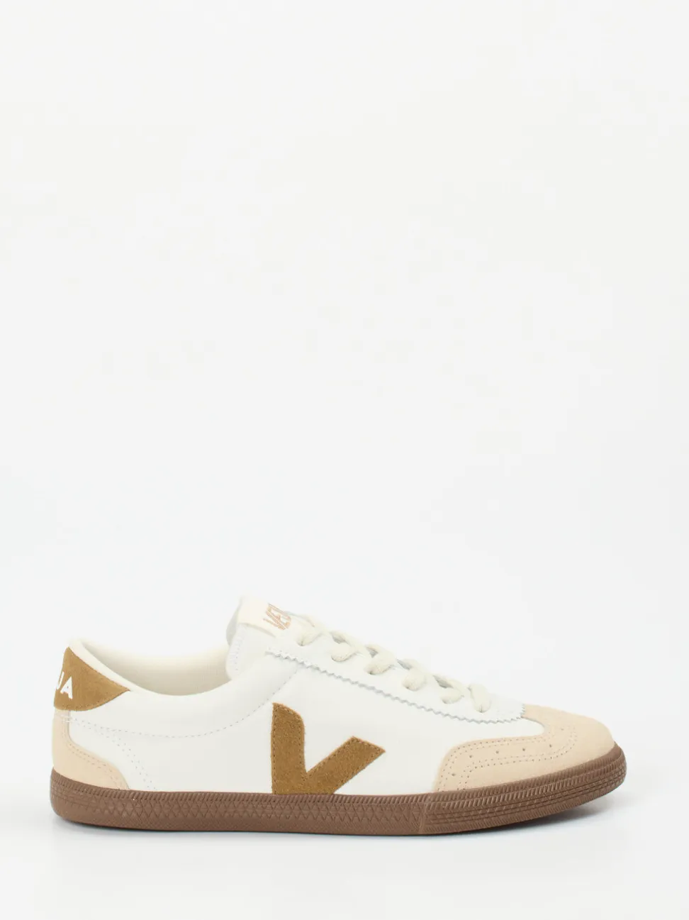 VEJA – Sneaker aus Leder und Velours in Creme