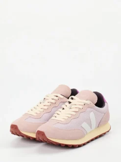 VEJA – Sneaker aus Mesh und Veloursleder Rosé