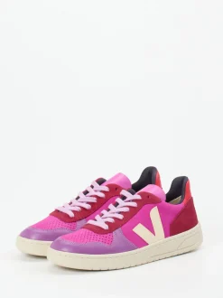 VEJA – Sneaker aus Textil und Veloursleder Fuchsia