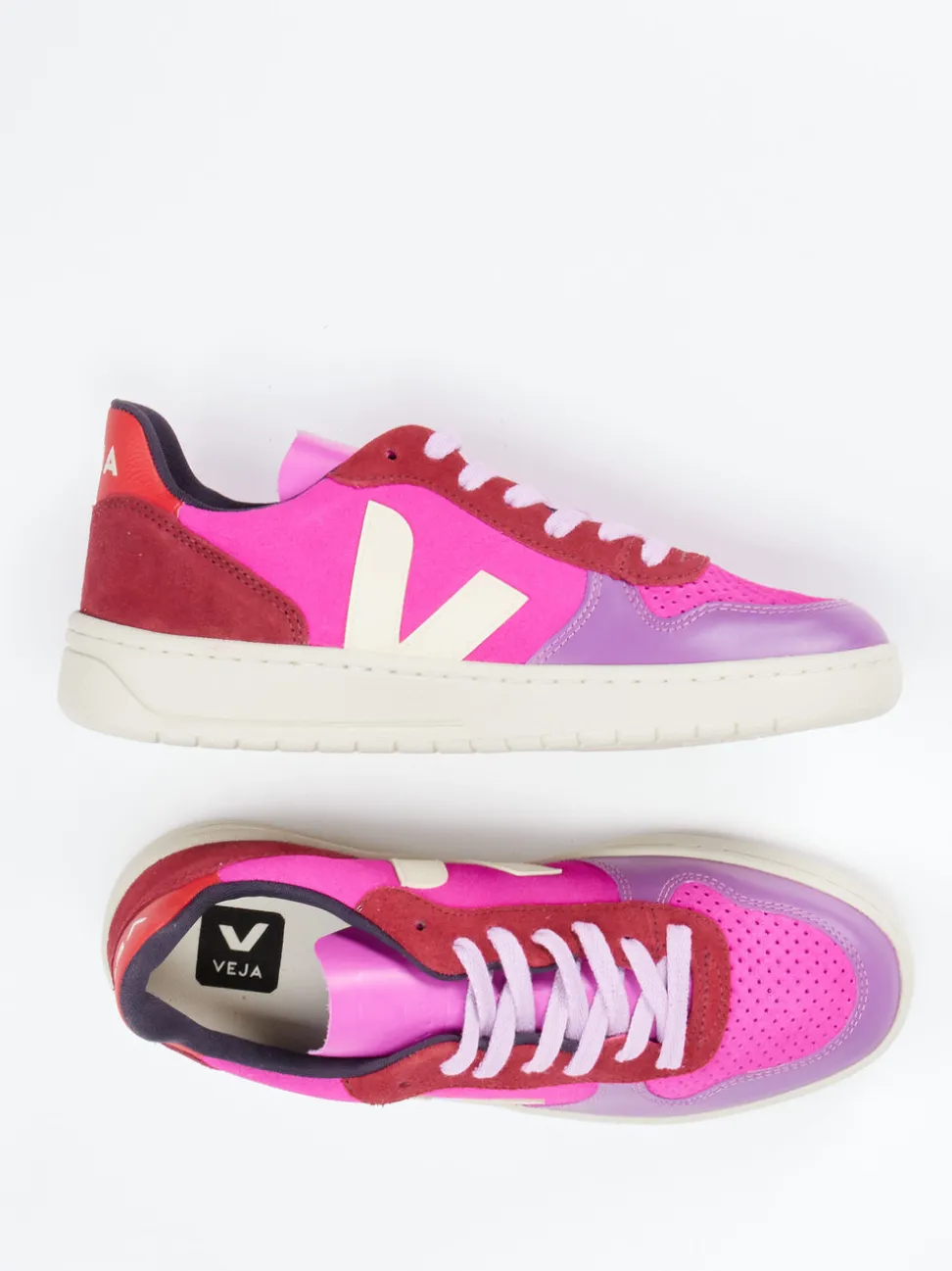 VEJA – Sneaker aus Textil und Veloursleder Fuchsia