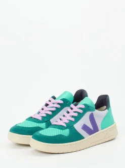 Veja – Sneaker aus Veloursleder türkisgrün