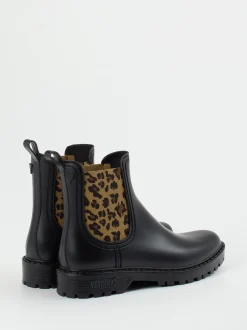 Verbenas – Chelsea Boots aus Gummi mit Leoprint