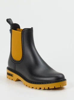 Verbenas – Chelsea Boots aus Synthetik Schwarz-Senfgelb