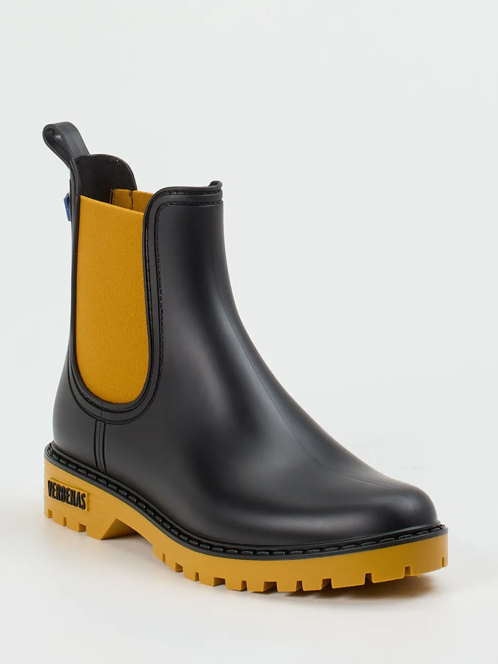 Verbenas – Chelsea Boots aus Synthetik Schwarz-Senfgelb