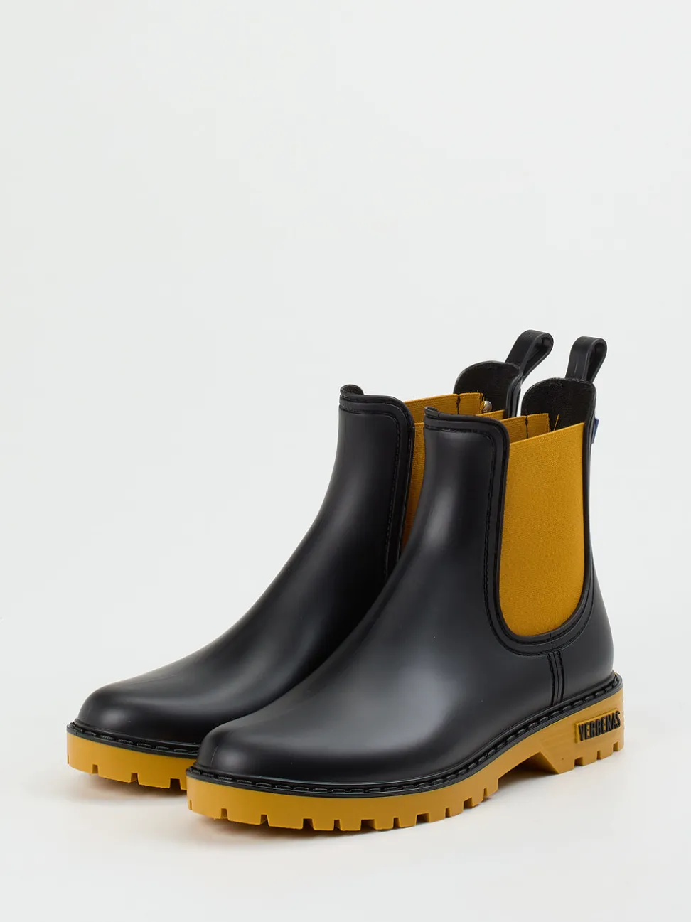 Verbenas – Chelsea Boots aus Synthetik Schwarz-Senfgelb