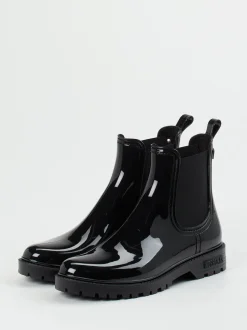 Verbenas – Chelsea Boots aus glänzendem Synthetik schwarz