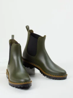Verbenas – Chelsea Boots aus Synthetik in Olivgrün