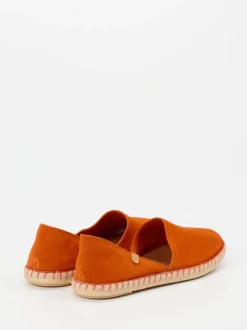 Verbenas – Espadrilles aus Veloursleder Mandarine