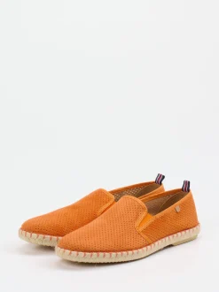 Verbenas – Espadrilles aus Veloursleder Orange
