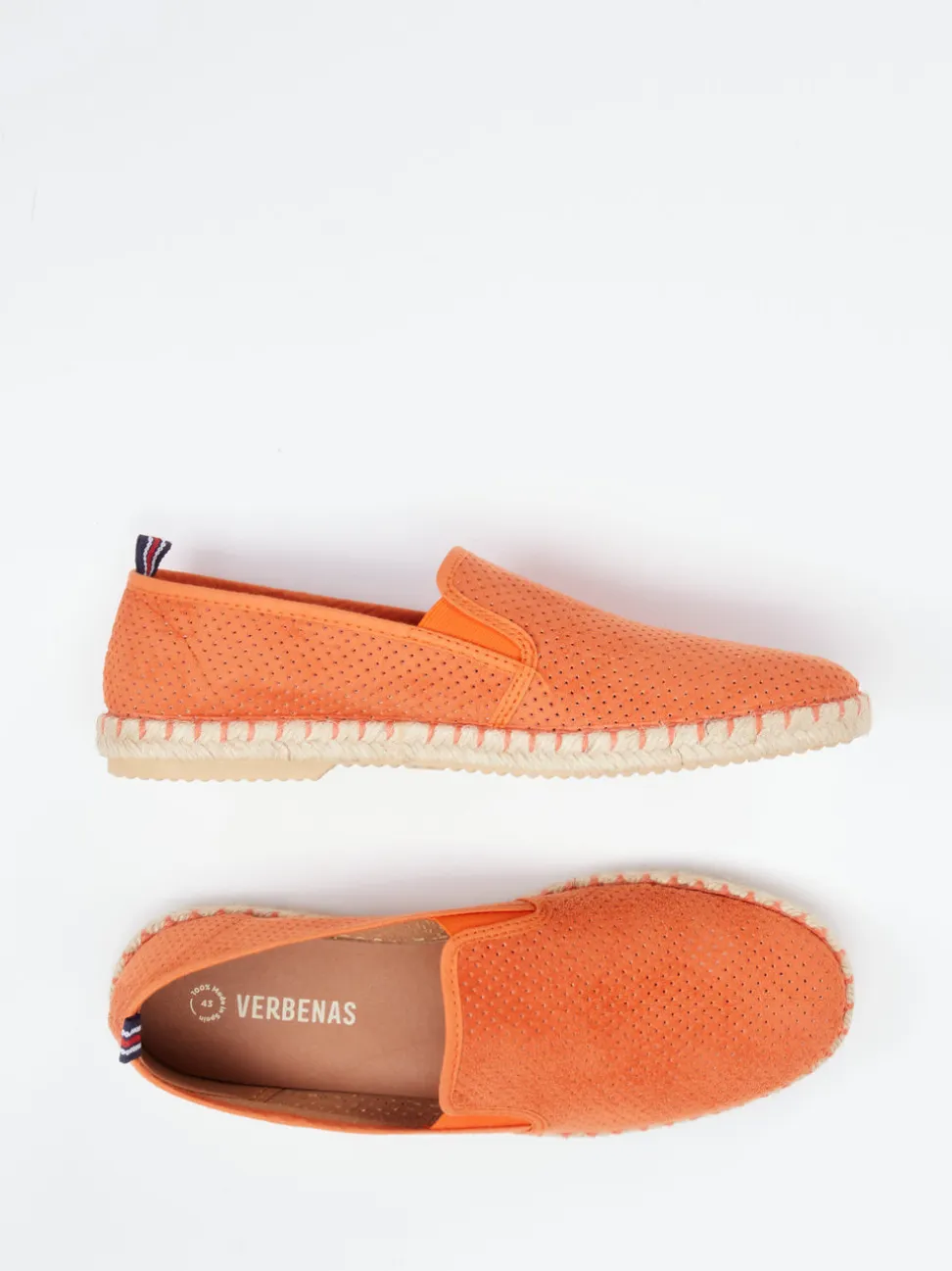Verbenas – Espadrilles aus Veloursleder Orange