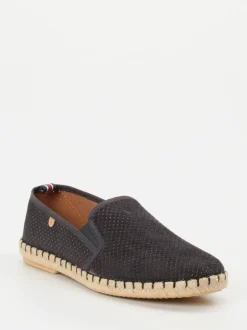 Verbenas – Espadrilles aus Veloursleder dunkelgrau