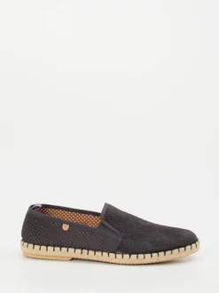 Verbenas – Espadrilles aus Veloursleder dunkelgrau