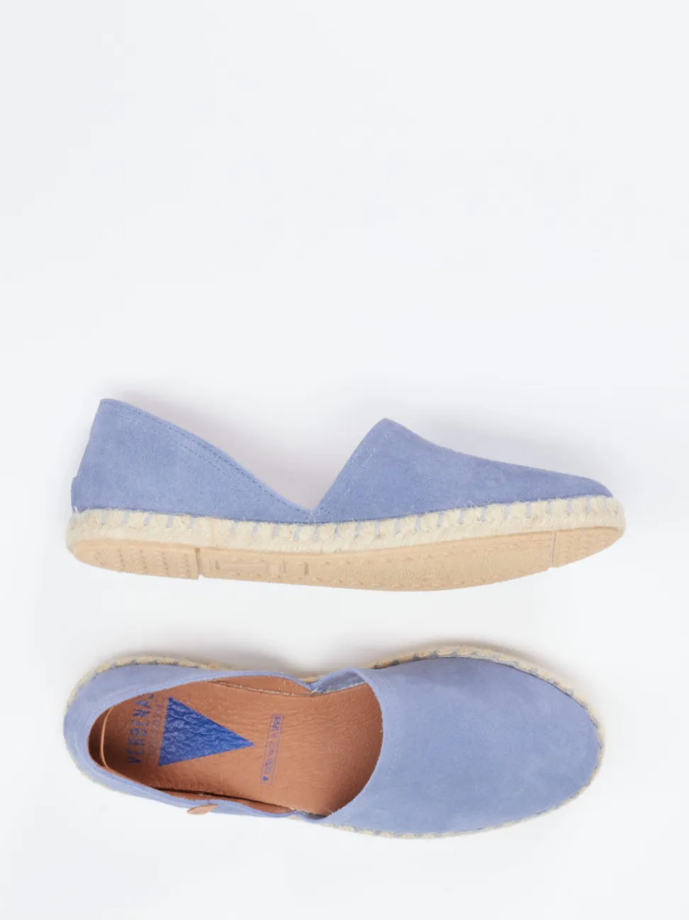 Verbenas – Espadrilles aus Veloursleder Lavendelblau