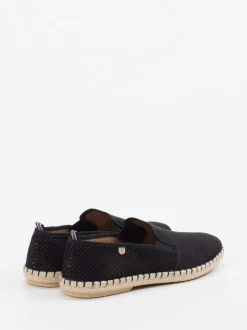 Verbenas – Espadrilles aus Leder mit Lochmuster schwarz