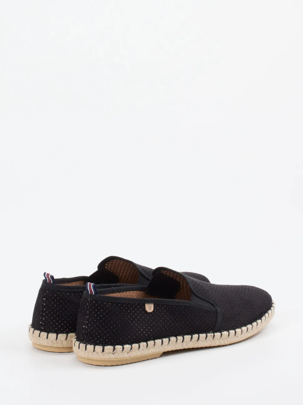 Verbenas – Espadrilles aus Leder mit Lochmuster schwarz