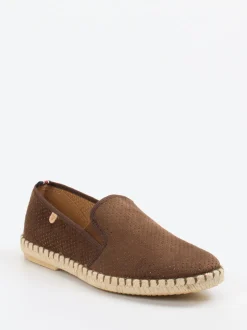 Verbenas – Espadrilles aus Veloursleder mittelbraun