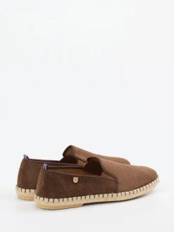 Verbenas – Espadrilles aus Veloursleder mittelbraun