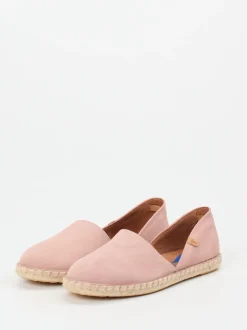 Verbenas – Espadrilles aus Veloursleder in Rosa