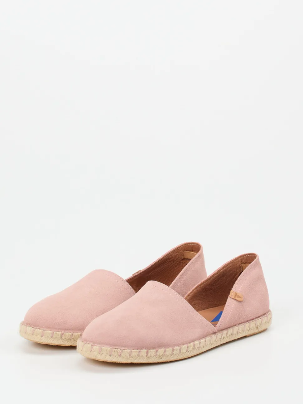 Verbenas – Espadrilles aus Veloursleder in Rosa