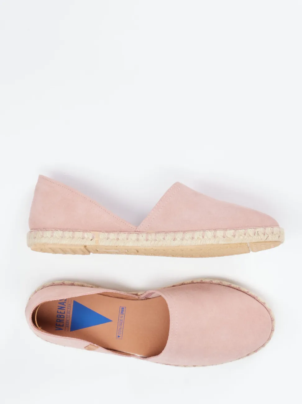 Verbenas – Espadrilles aus Veloursleder in Rosa