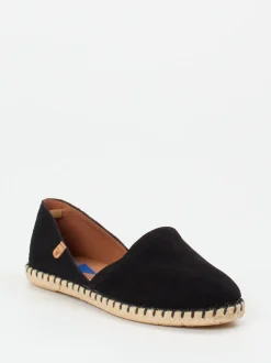 Verbenas – Espadrilles aus Veloursleder schwarz