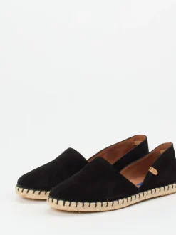 Verbenas – Espadrilles aus Veloursleder schwarz