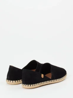 Verbenas – Espadrilles aus Veloursleder schwarz