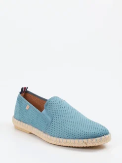 Verbenas – Espadrilles aus Veloursleder in Blau