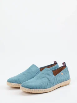 Verbenas – Espadrilles aus Veloursleder in Blau