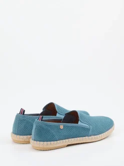 Verbenas – Espadrilles aus Veloursleder in Blau