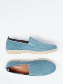 Verbenas – Espadrilles aus Veloursleder in Blau