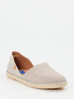 Verbenas – Espadrilles aus Veloursleder in Helltaupe