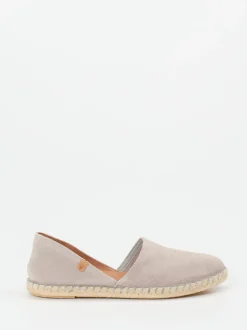 Verbenas – Espadrilles aus Veloursleder in Helltaupe