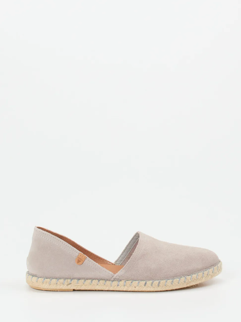 Verbenas – Espadrilles aus Veloursleder in Helltaupe