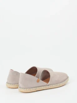 Verbenas – Espadrilles aus Veloursleder in Helltaupe
